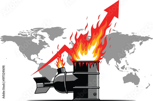 Global industrial pollution and rising emissions.