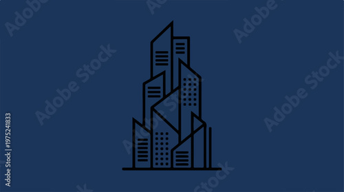 Modern City Skyline Buildings.