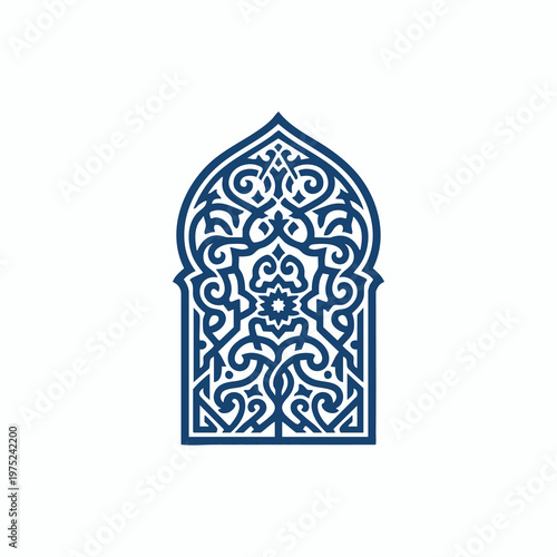 ornate arabesque islamic window frame