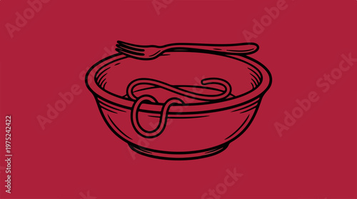 Noodle in a Bowl Food.