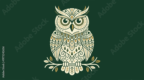 Owl Bird White Illustration.