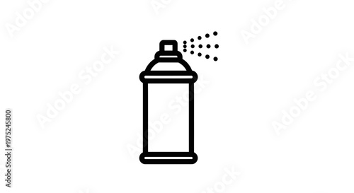 Spray can icon with mist effect, aerosol can illustration, clean design
