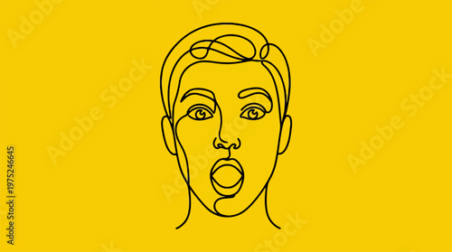 Surprised man with open mouth.