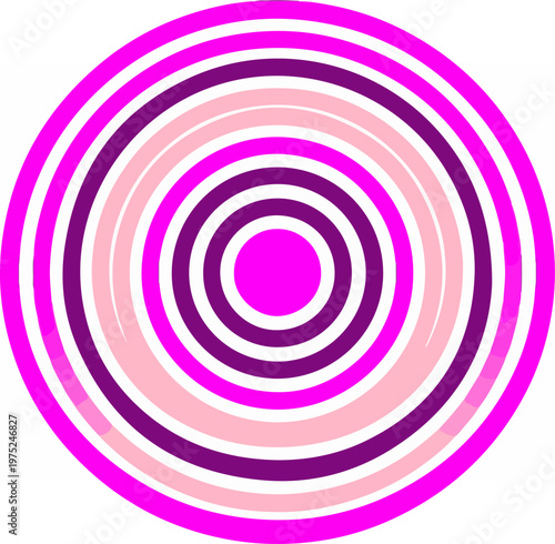 Vibrant Pink Purple Circle Pattern.