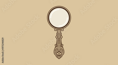 Vintage Handheld Magnifying Glass.