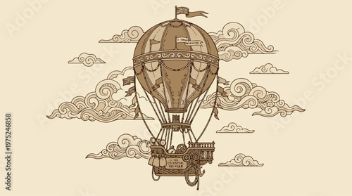 Vintage Hot Air Balloon Ride.