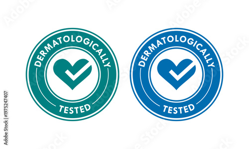 Dermatologically tested seal logo featuring a heart and check mark icon in a serrated circle, signifying product safety, clinical approval, and skin care quality assurance. Free Download Dermatologically tested seal logo featuring a heart and check mark icon in a serrated circle, signifying product safety, clinical approval, and skin care quality assurance. - GFXLoad