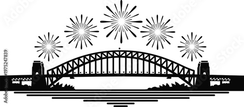 Spectacular kings birthday australia fireworks display over sydney harbour bridge a celebration of royalty