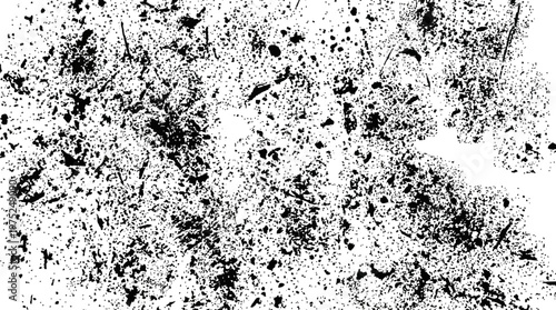 High contrast abstract black and white speckled texture suitable for graphic design and backgrounds.