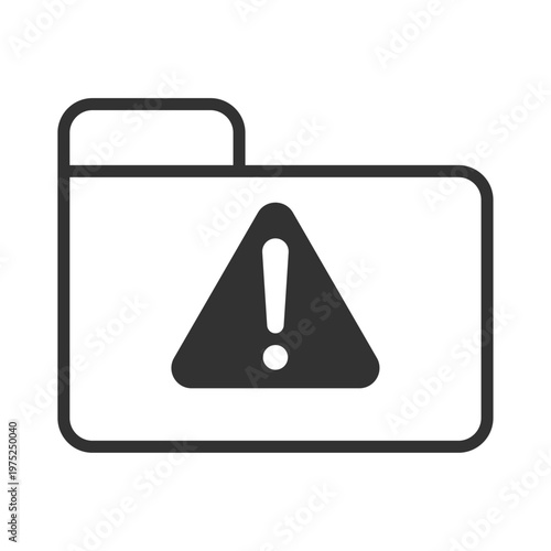 フォルダ警告アイコン｜ウイルス・マルウェア・感染・セキュリティリスク