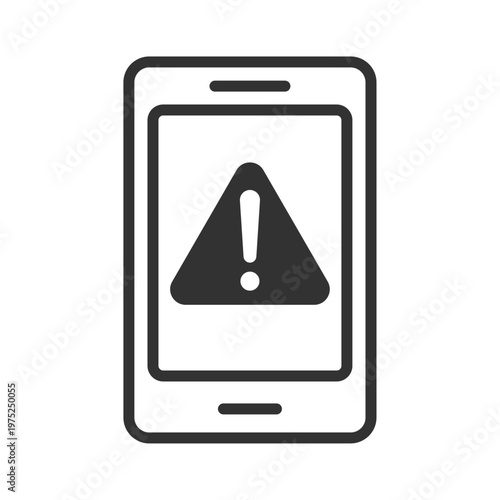 スマートフォン警告アイコン｜ウイルス・マルウェア・感染・セキュリティリスク