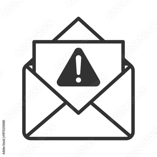 メール警告アイコン｜ウイルス・マルウェア・感染・セキュリティリスク