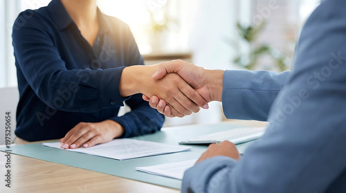 Business handshake agreement partnership success corporate deal and trust concept