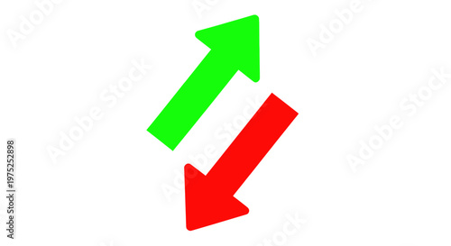 Green Up Arrow and Red Down Arrow Isolated on White Background Free Download Green Up Arrow and Red Down Arrow Isolated on White Background - GFXLoad