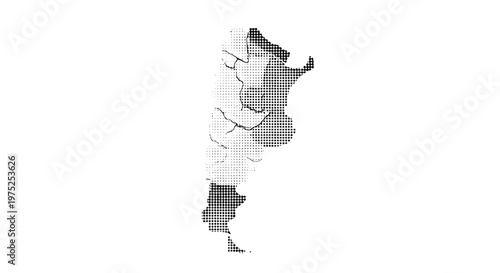 Abstract dotted map of south america with pixelated style