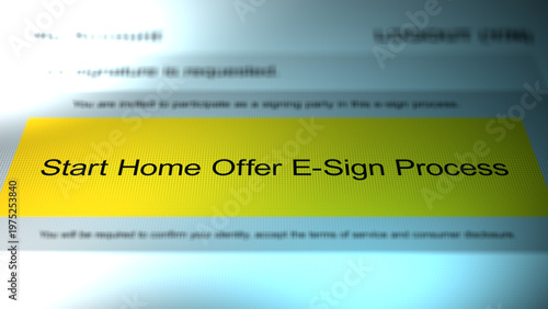 A Generic Starting of a Home Offer E-Sign Process E-Sign Form