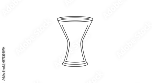 Darbuka Drum Outline Icon, Middle Eastern Percussion Instrument, Vector Illustration