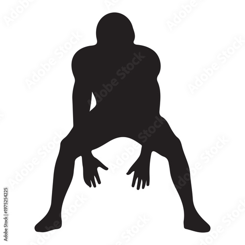 silhouette of American football player
