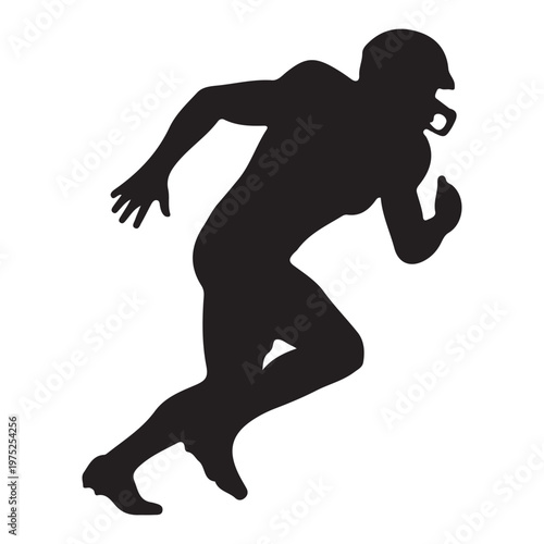 silhouette of American football player
