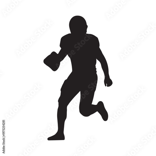 silhouette of American football player