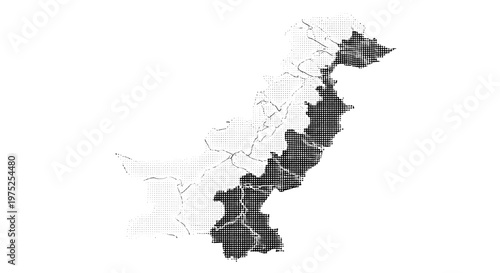 Map of japan with detailed country borders and geographic features