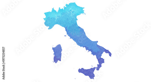 Map of italy with detailed geographic borders and regions