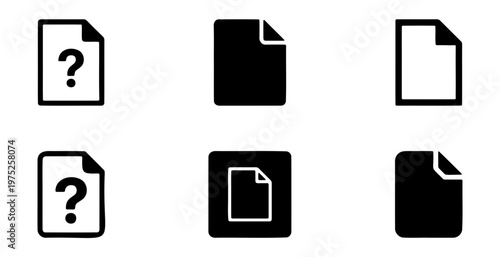 Foto Document file icon set vector illustration for web design and user interface des