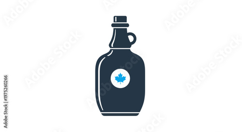 Maple Syrup Bottle Icon - Canadian Food Sweetener and Breakfast Ingredient