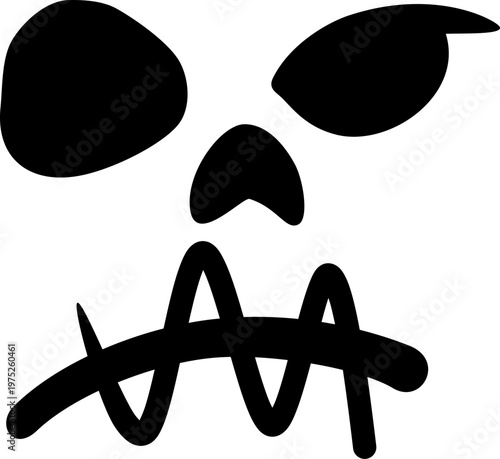 A creative, minimalist logo that flows seamlessly from a skull head. This graffiti-style design is perfect for gaming team brands and any business looking for a bold identity.