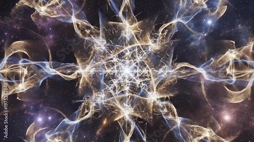 Abstract Cosmic Neural Network Lights and Waves.
