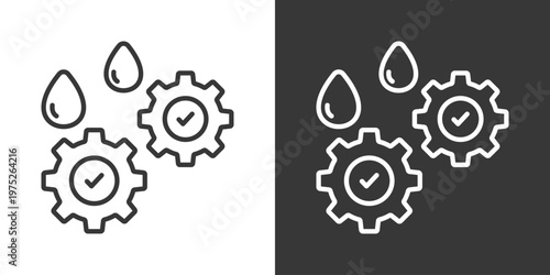 Lubrication Icon Set Vector Collection Isolated In Black And White