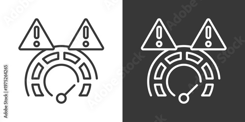 Risk Level Icon Set Vector Collection Isolated In Black And White