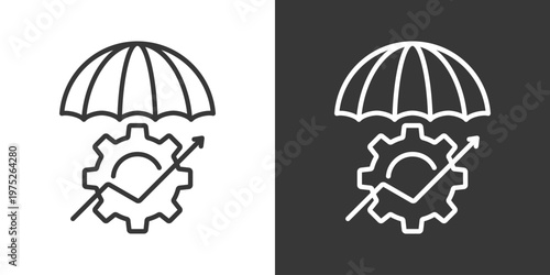 Mitigation Icon Set Vector Collection Isolated In Black And White