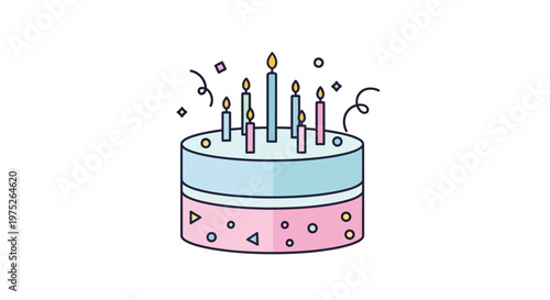 Birthday Cake With Candles.