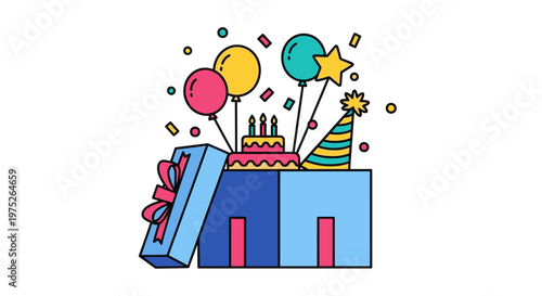 Birthday Gift Box Celebration.