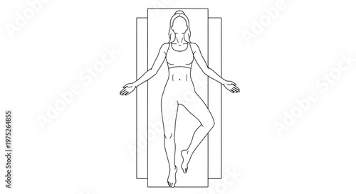 Woman Performing Yoga Tree Pose on Mat, Balance, Mindfulness, Healthy Lifestyle