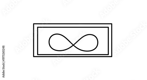 Infinity Symbol Inside Rectangle, Concept of Endless Possibilities, Limitless