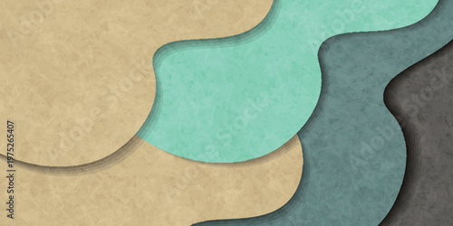 Abstract Modern Wavy Layers Background Design