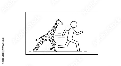 Giraffe Chasing Person, Funny Animal Escape, Wild Chase Scene