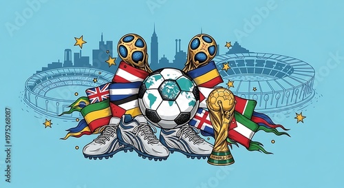 A high-resolution overhead shot of a vibrant workspace featuring a sleek laptop and a ceramic mug of hot coffee on a minimalist wooden desk