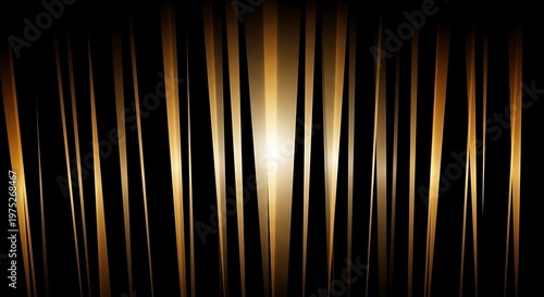 Golden Vertical Rays on Dark Background