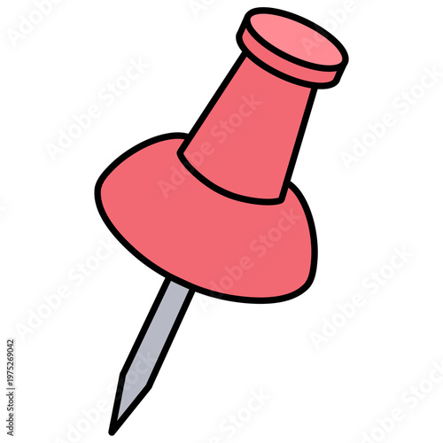 Wallpaper Mural cartoon illustration of a red pin Torontodigital.ca