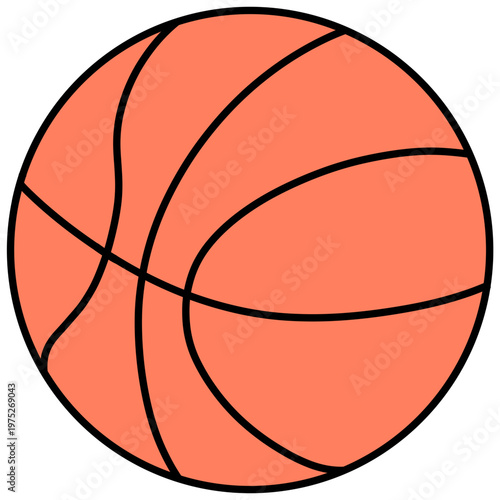 Wallpaper Mural cartoon illustration of a basketball  Torontodigital.ca