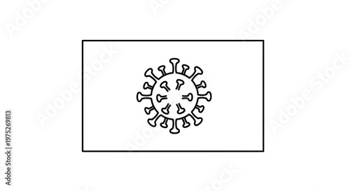 Coronavirus Icon on White Background, Pandemic Symbol, Medical Illustration