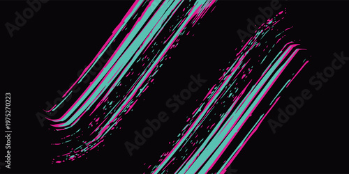 Car sticker wrap banner abstract sporty lines pink blue greenish grunge color combination brush storm thunder pattern racing motorsport, Modern.