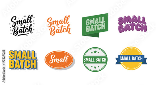 Tableau sur toile A collection of diverse small batch typographic logos and label designs presente