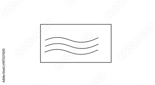 Abstract Wavy Lines on White Background - Minimalist Design Element