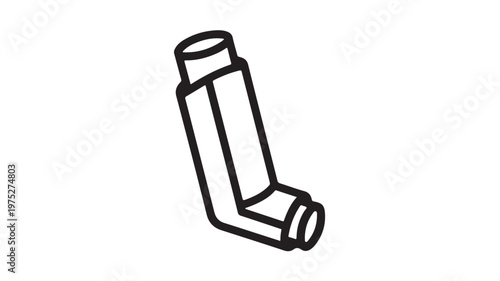 Black L-Shaped Pipe Fitting on White Background