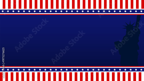 Bild auf Leinwand american border with copy space area for banner and presentation template