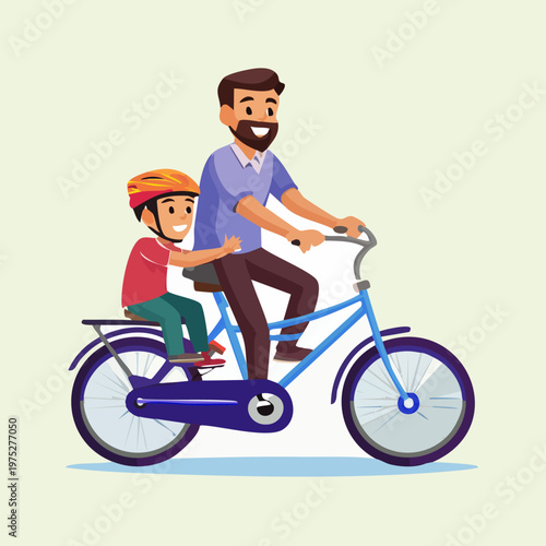 Father and Son Tandem Bike Ride - A Bonding Experience.